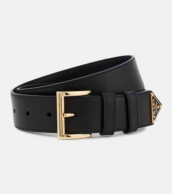 Prada Logo leather belt