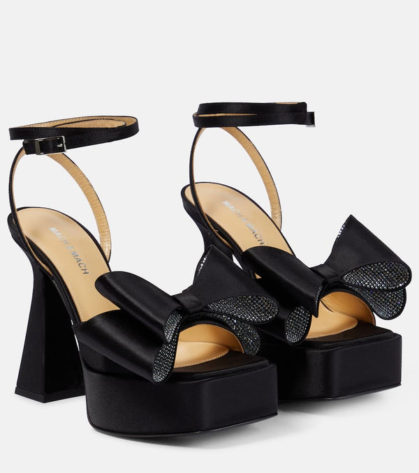 Mach & Mach Le Cadeau satin platform pumps