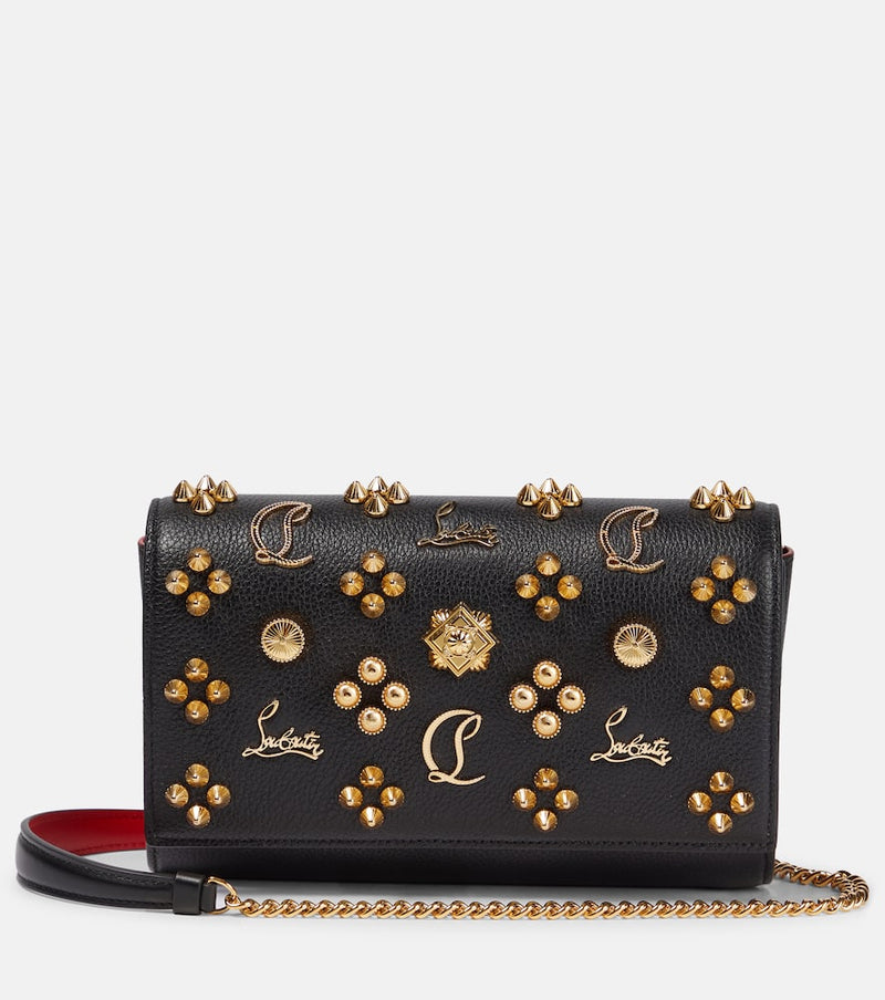 Christian Louboutin Paloma embellished leather clutch