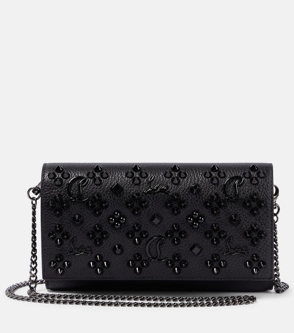 Christian Louboutin Paloma embellished leather clutch