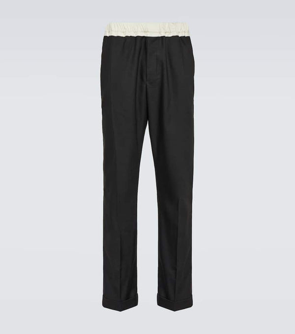 Wales Bonner Silk-trimmed wool pants