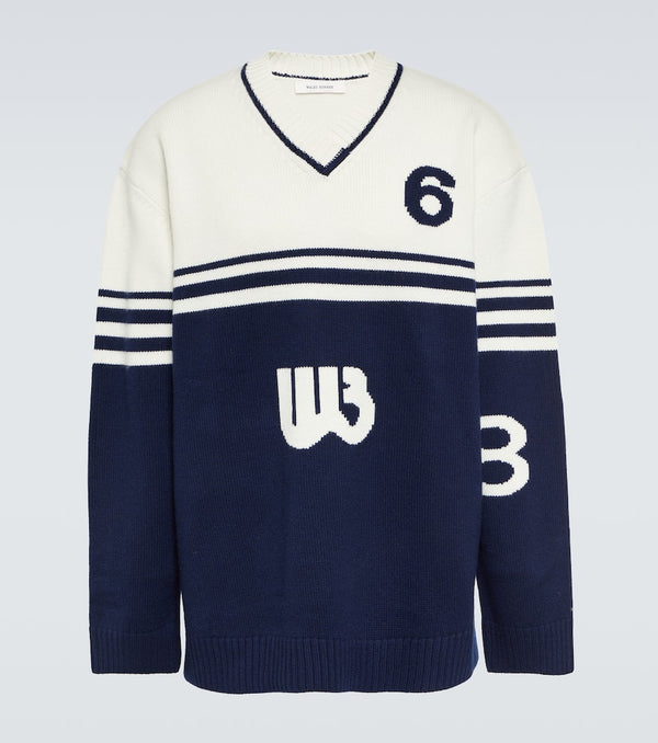 Wales Bonner Motif intarsia wool sweater