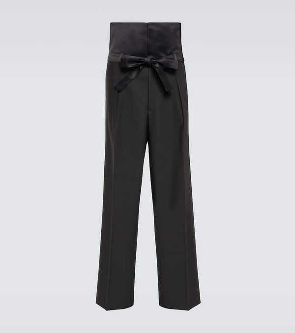 Wales Bonner High-rise wool straight pants