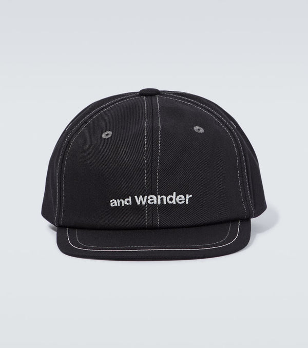 And Wander Logo cotton twill cap