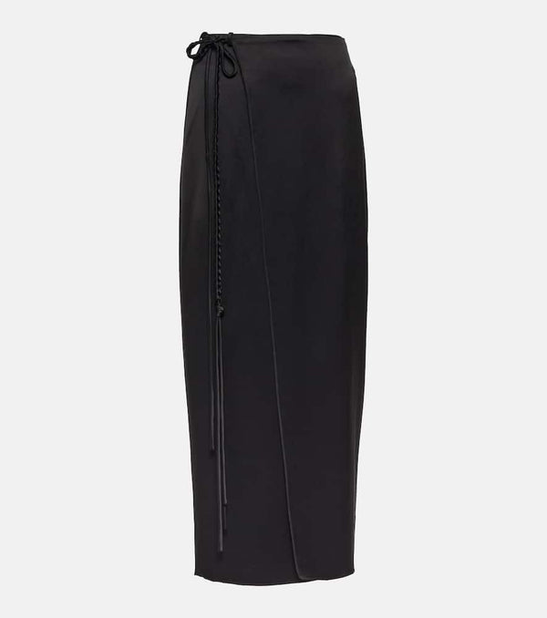 Nanushka Racha wrap satin maxi skirt