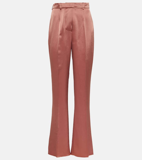 Nanushka Leena high-rise satin straight pants