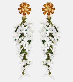 Oscar de la Renta Cascading Flower earrings