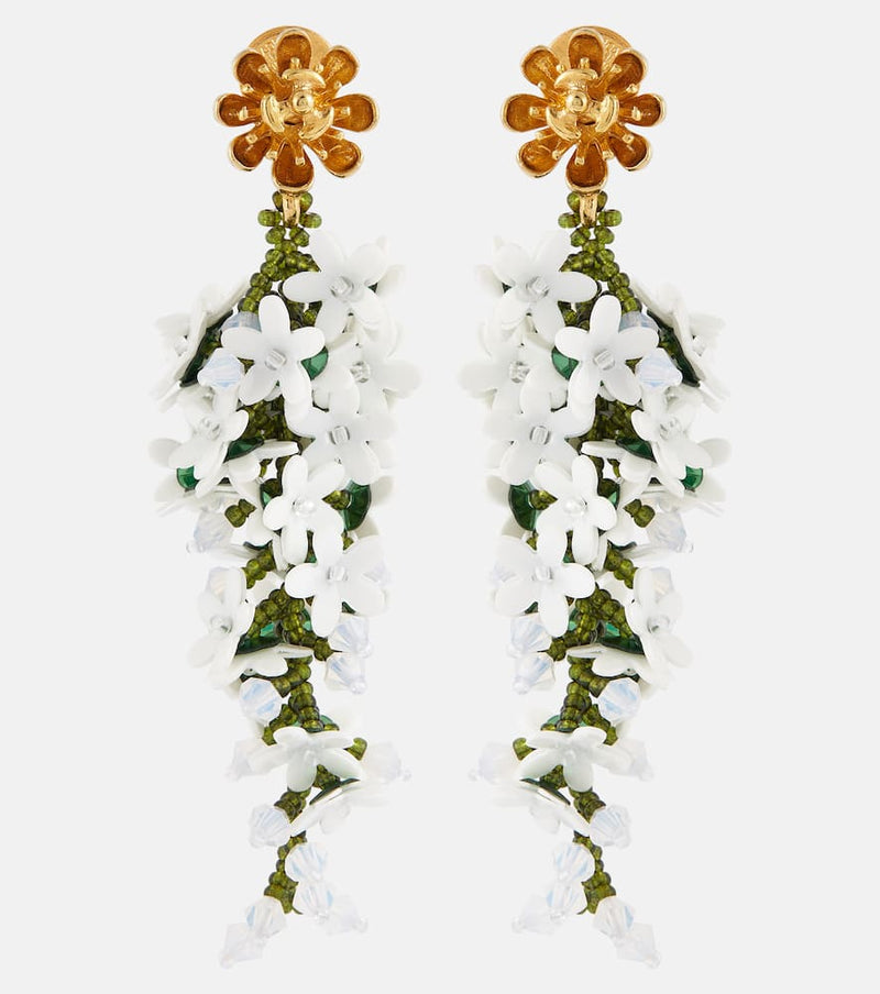 Oscar de la Renta Cascading Flower earrings