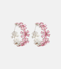 Amina Muaddi Crystal-embellished hoop earrings