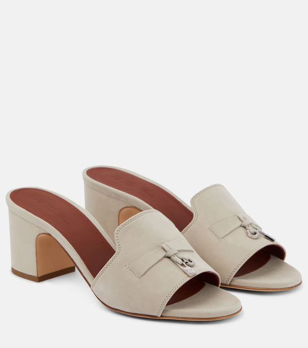 Loro Piana Summer Charms suede mules