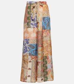 Zimmermann Devi printed wide-leg silk pants