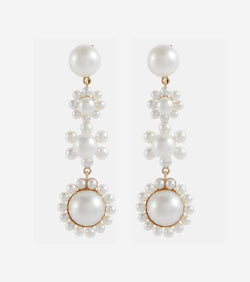 Sophie Bille Brahe Fleur Jeanne 14kt gold earrings with freshwater pearls