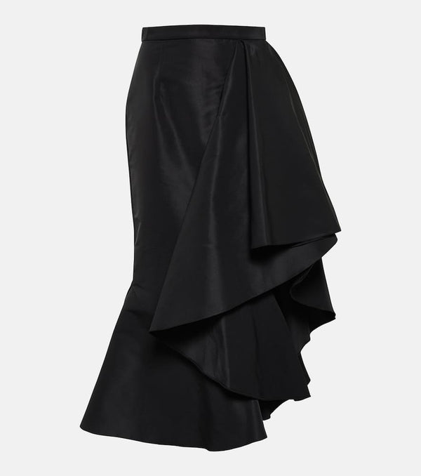 Alexander McQueen Asymmetric draped midi skirt