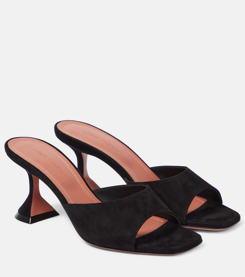 Amina Muaddi Lupita suede mules