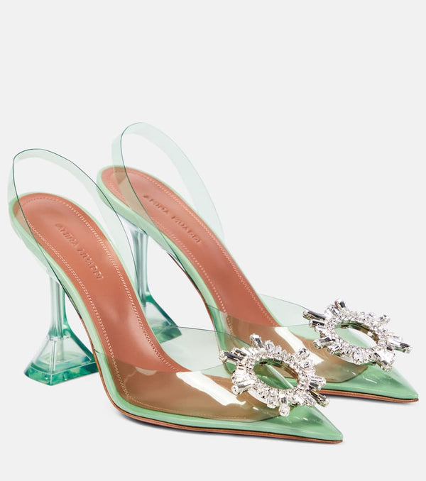 Amina Muaddi Begum embellished PVC slingback pumps