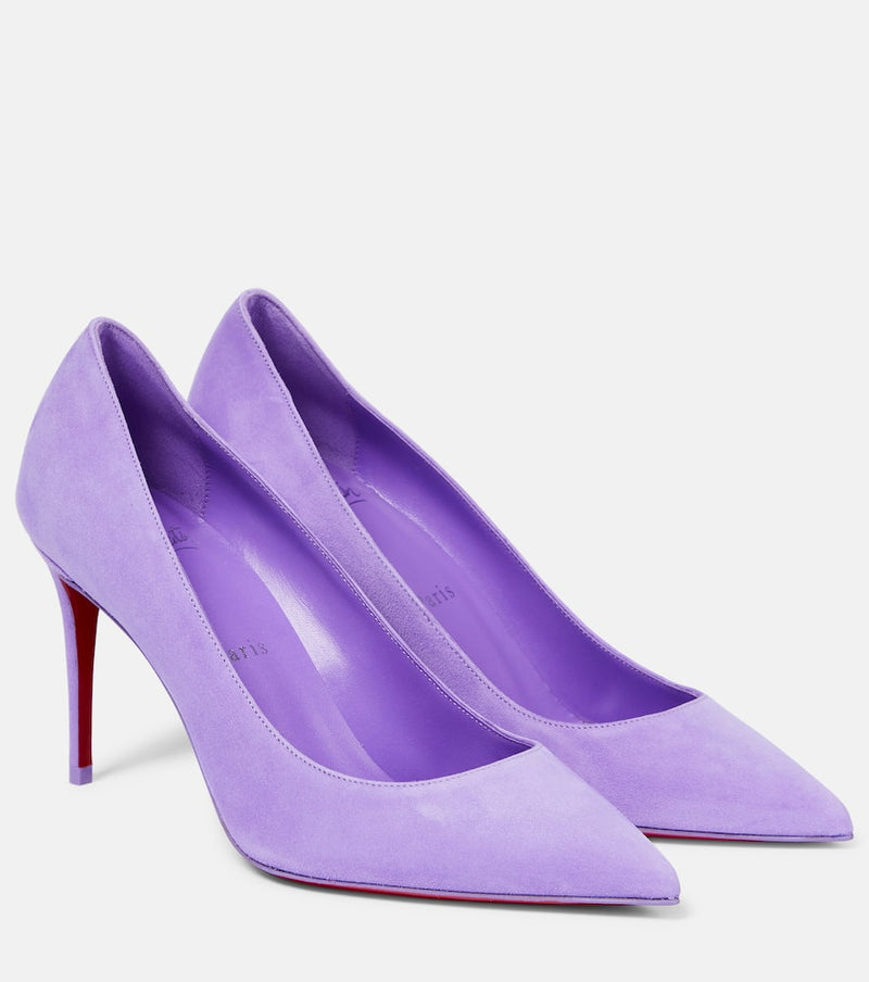 Christian Louboutin Kate 85 patent suede pumps