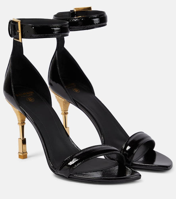 Balmain Moneta patent leather sandals