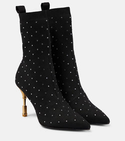 Balmain Moneta embellished ankle boots