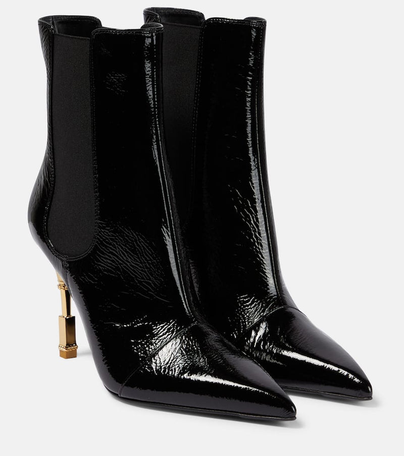 Balmain Patent leather ankle boots