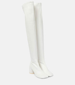 MM6 Maison Margiela Anatomic faux leather over-the-knee boots