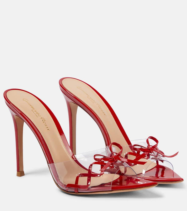 Gianvito Rossi Patent leather and PVC mules