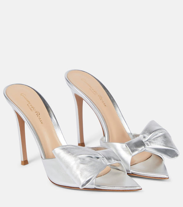 Gianvito Rossi Metallic leather mules