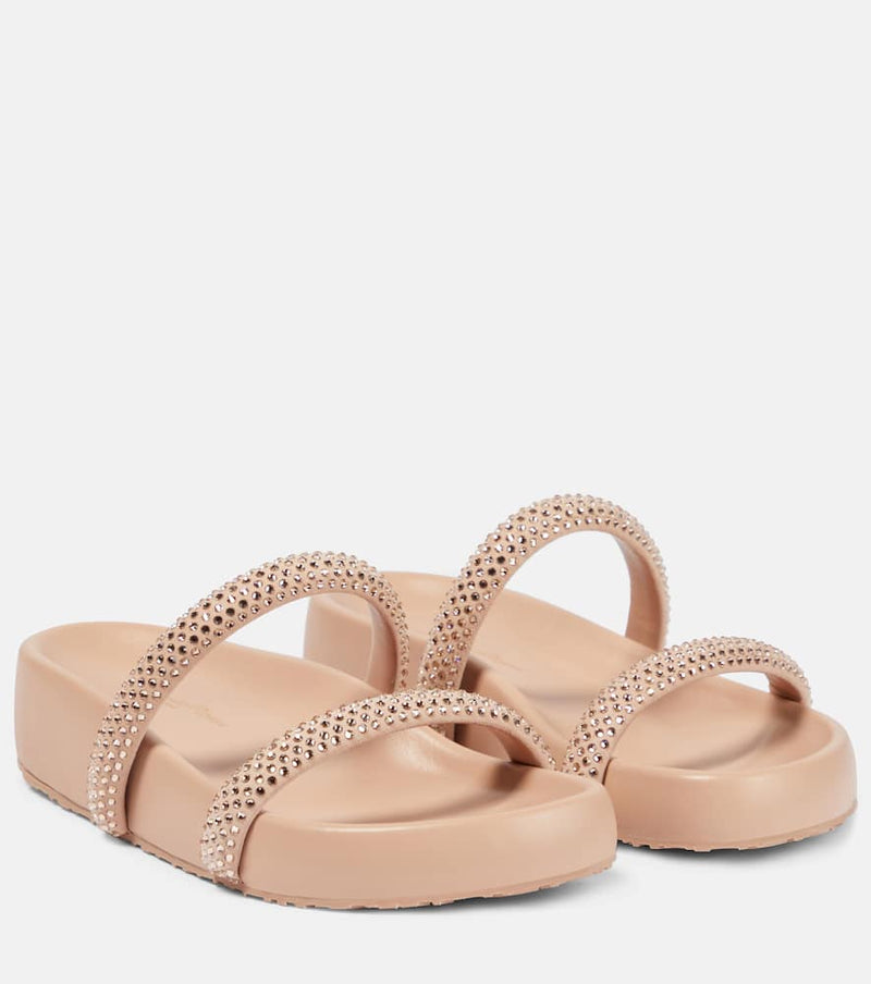 Gianvito Rossi Croisette embellished slides