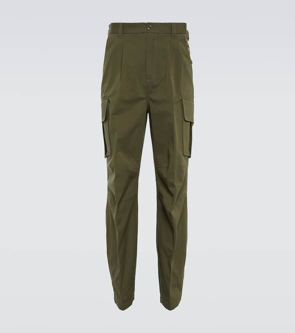 Gucci GG canvas-trimmed cotton cargo pants