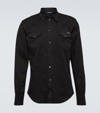 Dolce & Gabbana Embroidered cotton-blend shirt