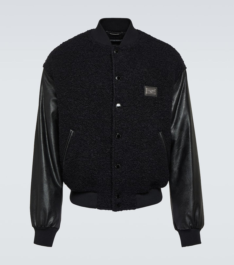 Dolce & Gabbana Logo wool-blend bomber jacket