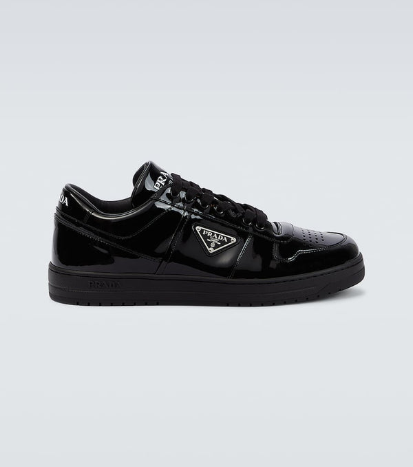 Prada Triangle leather low-top sneakers