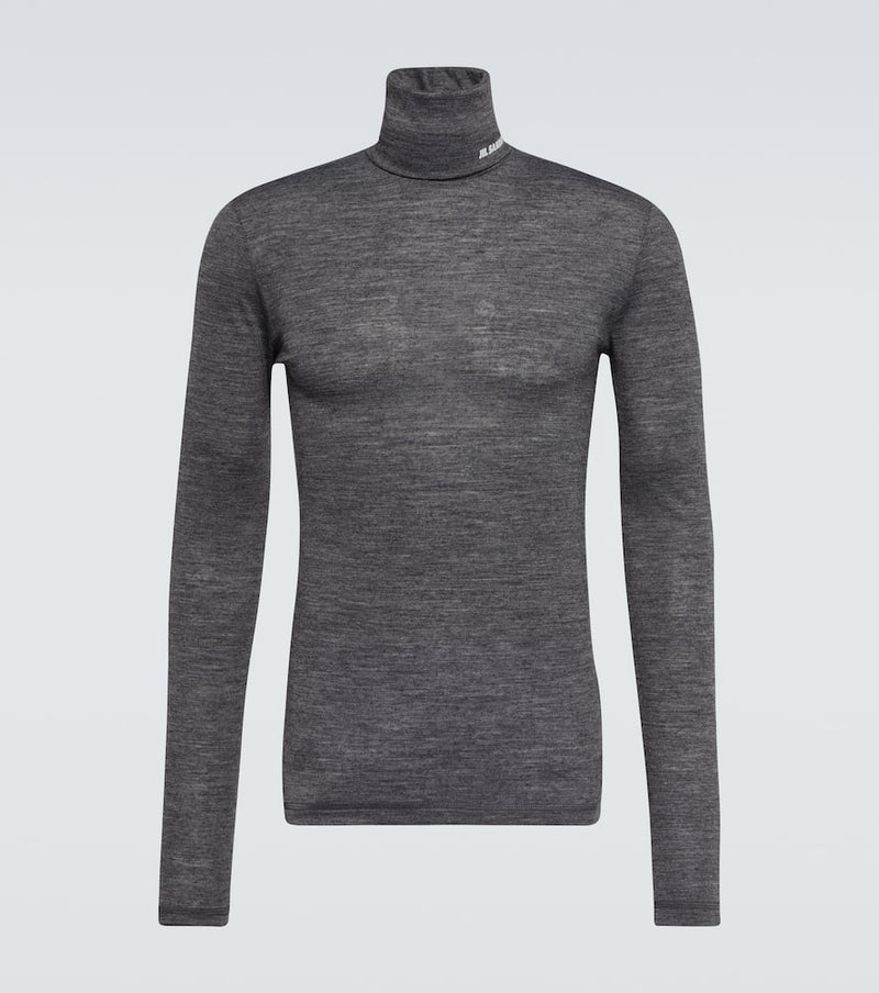 Jil Sander Logo turtleneck sweater