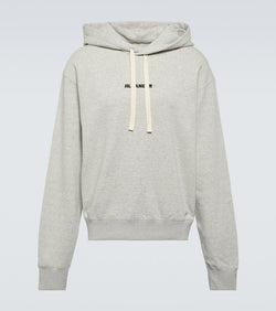 Jil Sander Logo cotton jersey hoodie