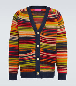 The Elder Statesman Vista striped cashmere cardigan