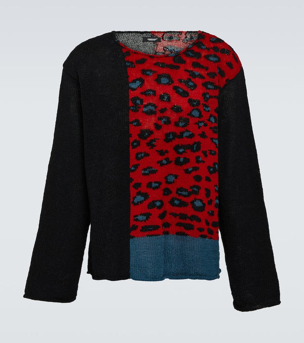 Undercover Leopard-print wool sweater