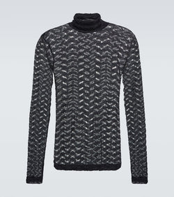 Dries Van Noten Open-knit turtleneck top