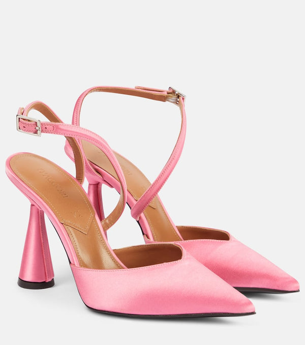 D'Accori Arya 90 satin slingback pumps