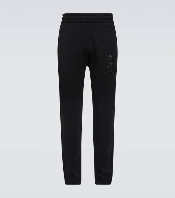 Burberry Embroidered cotton sweatpants