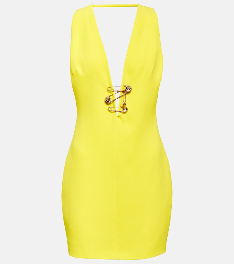 Versace Safety Pin silk minidress