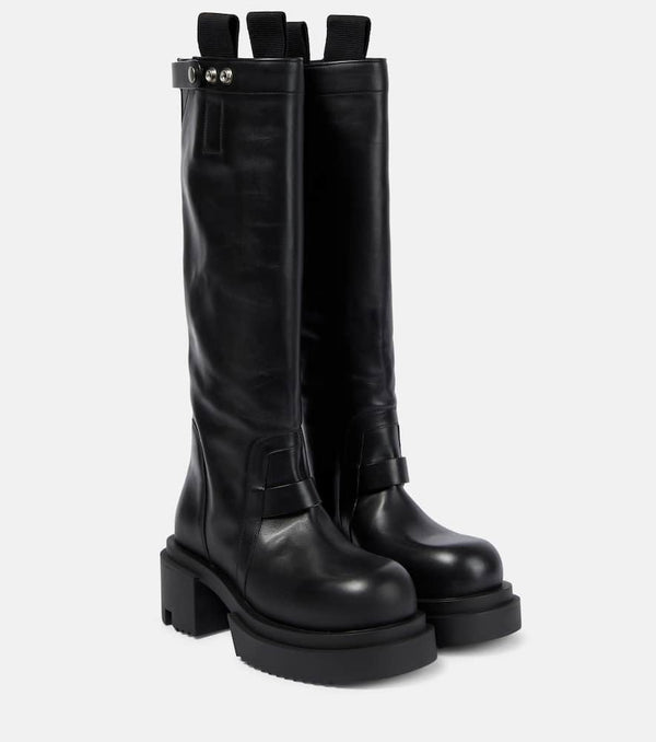 Rick Owens Pull On leather knee-high boots