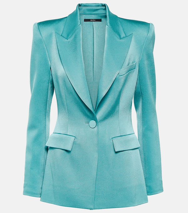 Alex Perry Aro satin single-breasted blazer