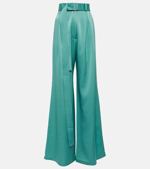 Alex Perry Landon high-rise satin wide-leg pants