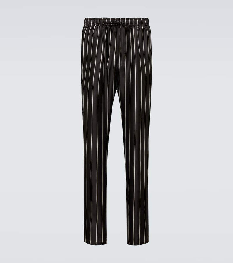 Dolce & Gabbana Striped silk pajama bottoms