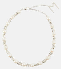 Magda Butrym Embellished necklace with rose quartz