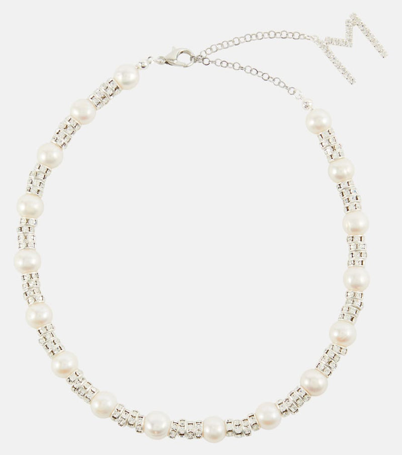 Magda Butrym Embellished necklace with rose quartz
