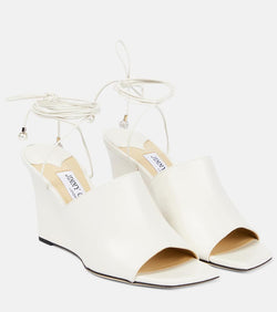 Jimmy Choo Elyna leather wedge sandals