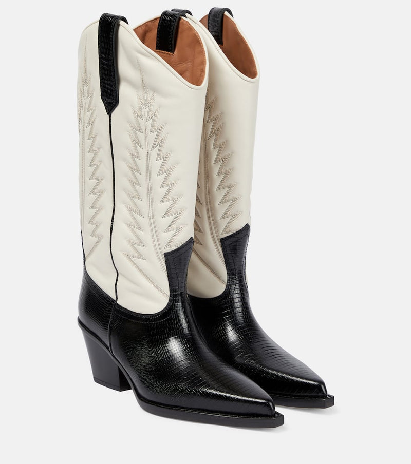 Paris Texas Leather cowboy boots