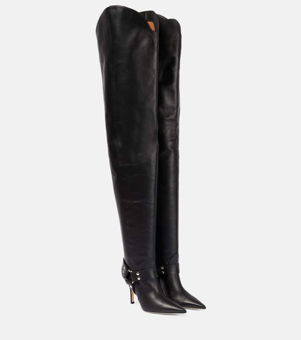 Paris Texas June leather over-the-knee boots