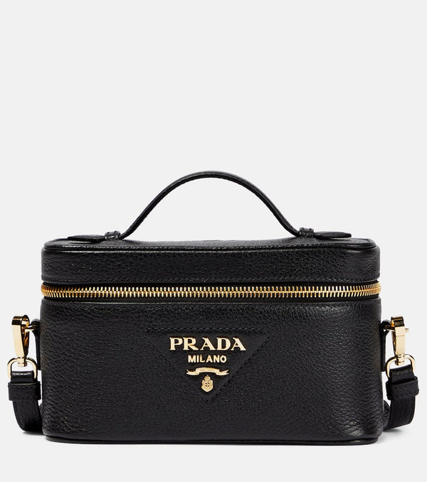 Prada Logo Mini leather crossbody bag