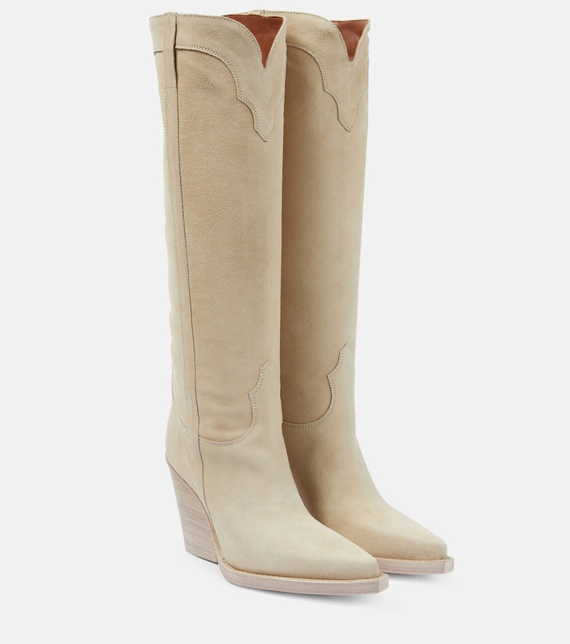 Paris Texas El Dorado suede knee-high boots